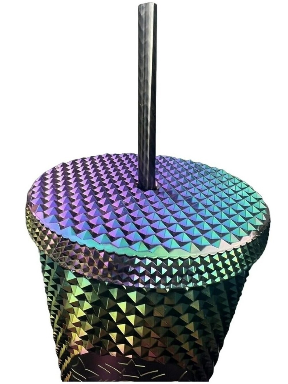 Starbucks Limited Edition 2023 Oil Slick/Rainbow Studded Tumbler NEW - Picture 2 of 4